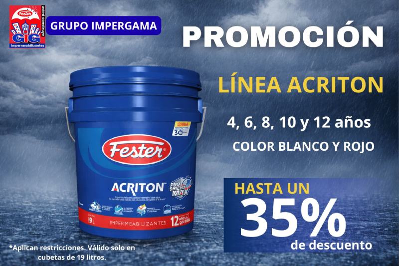 Promoción 35% descuento en Acritón - Grupo Impergama
