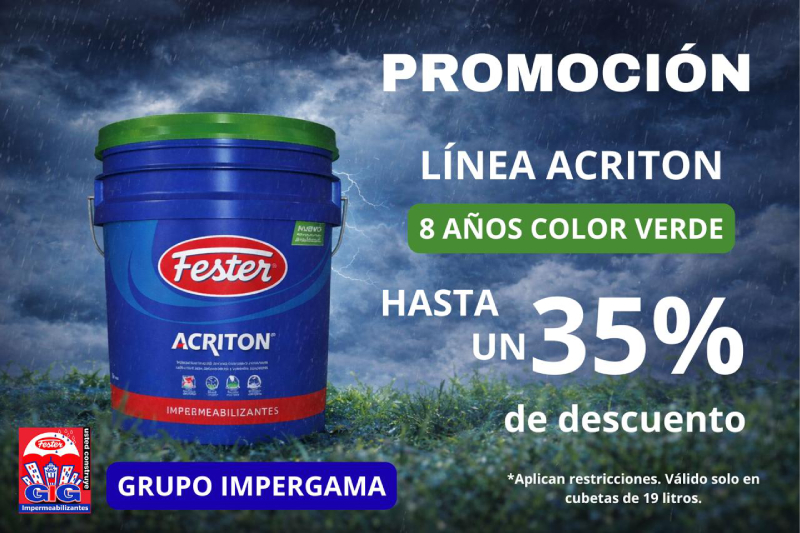 Promoción 35% descuento en Acritón Verde - Grupo Impergama